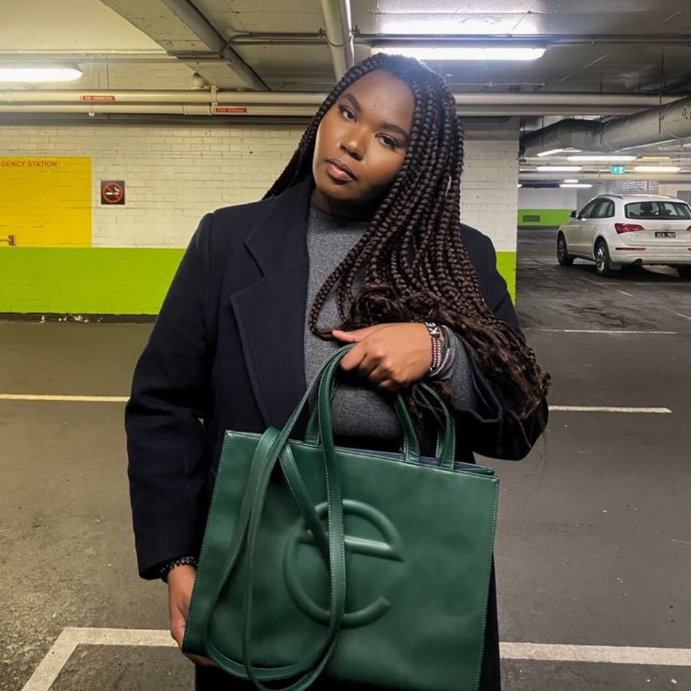Telfar Green Shopping Bag Medium